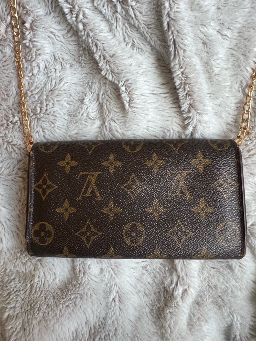 Louis Vuitton Monogram Chain Wallet Crossbody - Brown/Gold - Picture 4 of 11
